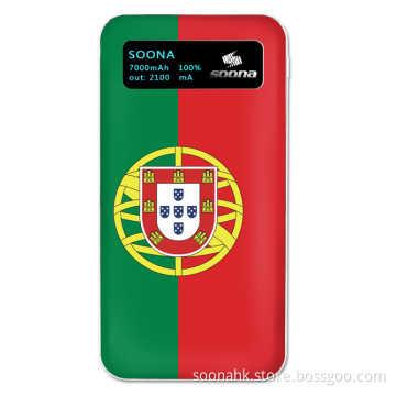 7000mAh New Colorful USB Mobile Power External Charger for 2014 World Cup